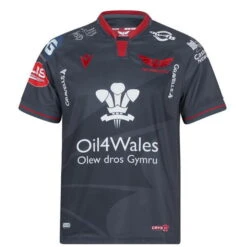 Macron Scarlets Kids Away Rugby Shirt 58532835 Grey