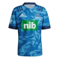 Adidas Blues Mens Home Rugby Shirt GT7544 Blue